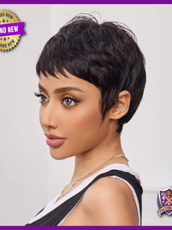 Short Layered Synthetic Pixie Cut Wig Lightweight Natural Look for Women main image 6